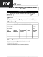 Modelo (FGV) de Plano de Gerenciamento Das Comunicações em Projetos