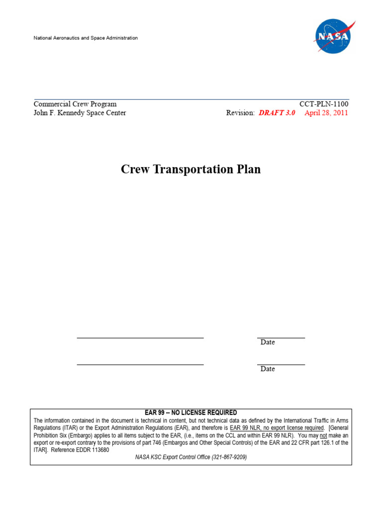 CCT-PLN-1100-146207-OTHER-001-001 | PDF | Nasa | International Space ...