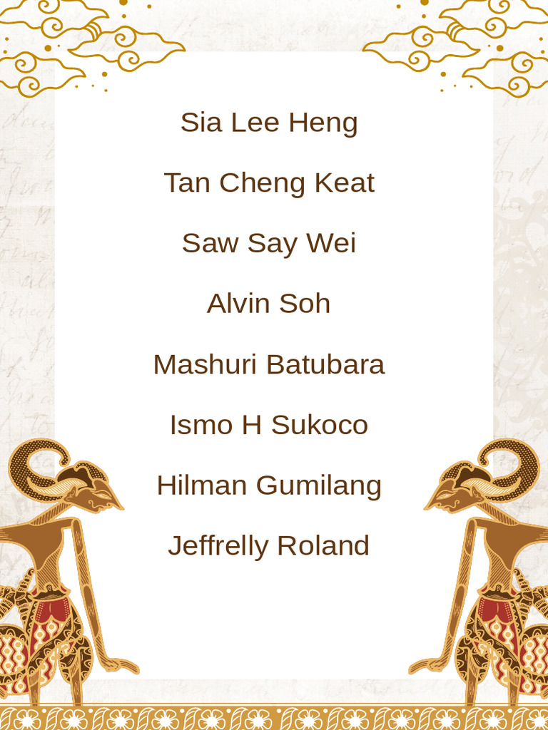 Gold and Brown Traditional Wayang Blank Page Border A4 Document (1) | PDF