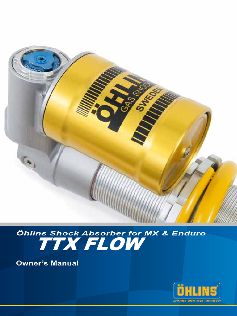 Ohlins TTX Flow Shock Absorber Owner S Manual en | PDF | Motorcycle ...