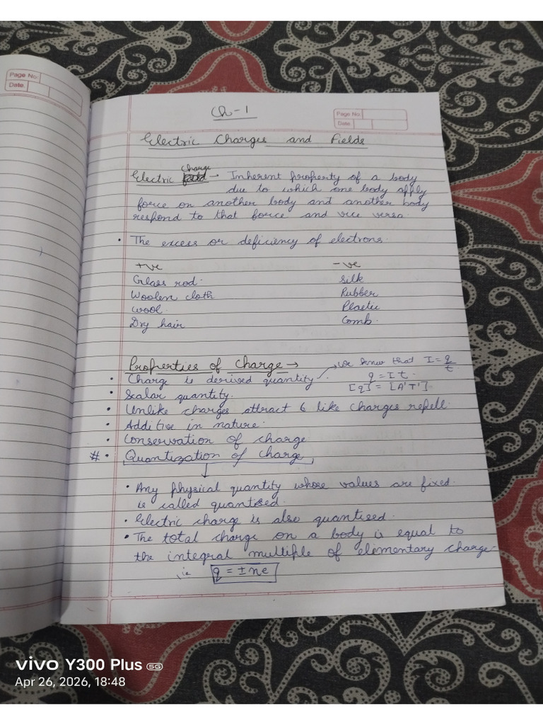 ch 1 physics study circle notes class 12 | PDF