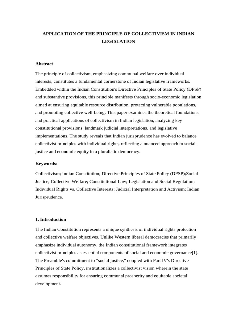 Collectivism | PDF | Labour Law | Employment