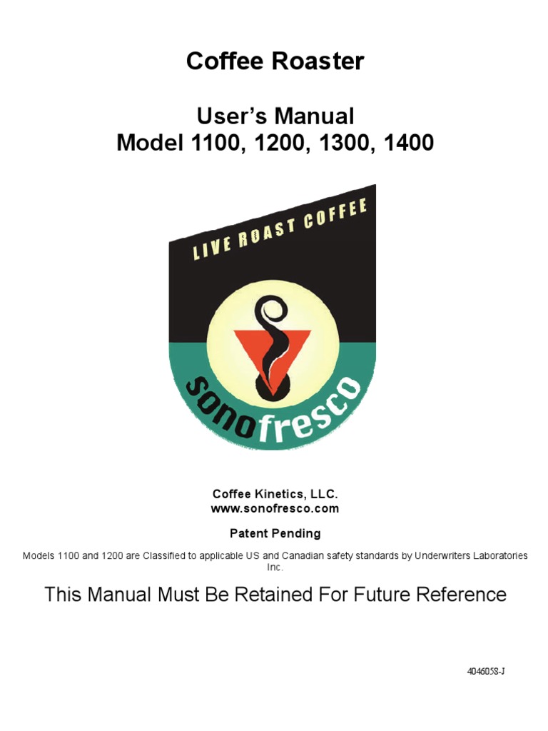 Coffee Roaster Manual PDF