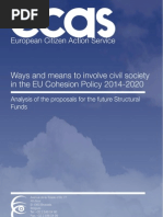 Download Ways and means to involve civil society in the EU Cohesion Policy 2014-2020 by European Citizen Action Service SN103570053 doc pdf