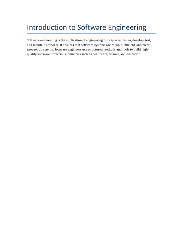 Software Engineering File 1 | PDF