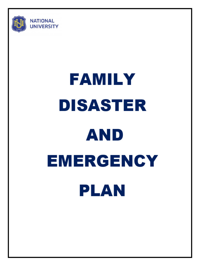 Family Emergency Disaster Plan Cruz | PDF | Natural Disasters ...