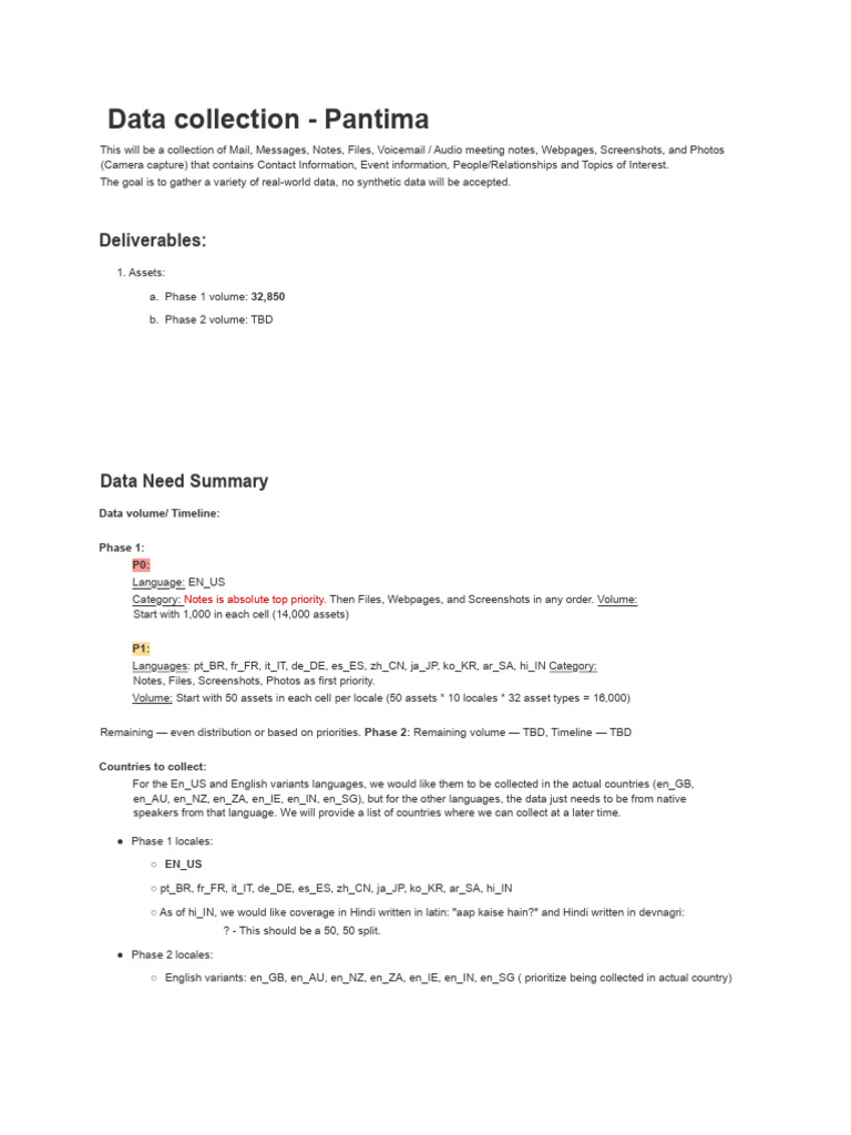 Collection Specs | PDF | Metadata