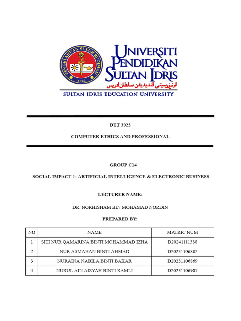 Assignment 2 DTT3023 (C14) | PDF | Artificial Intelligence ...