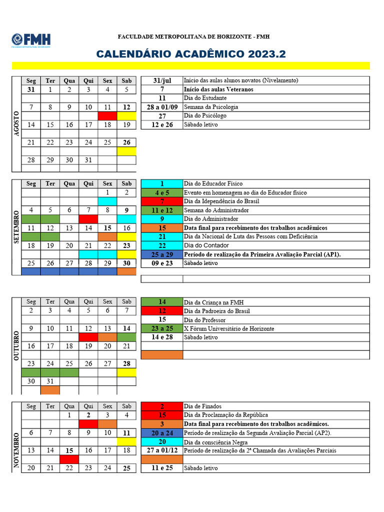 Calendário 20232 | PDF