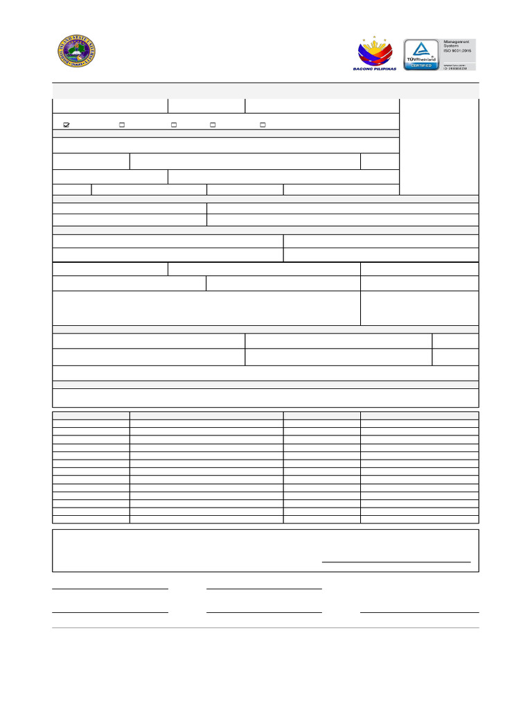 F SAS REG 002 Enrollment Form New Students | PDF