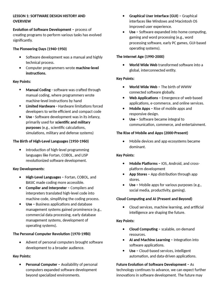 Notes in Software Design (1) | PDF | Object Oriented Programming ...