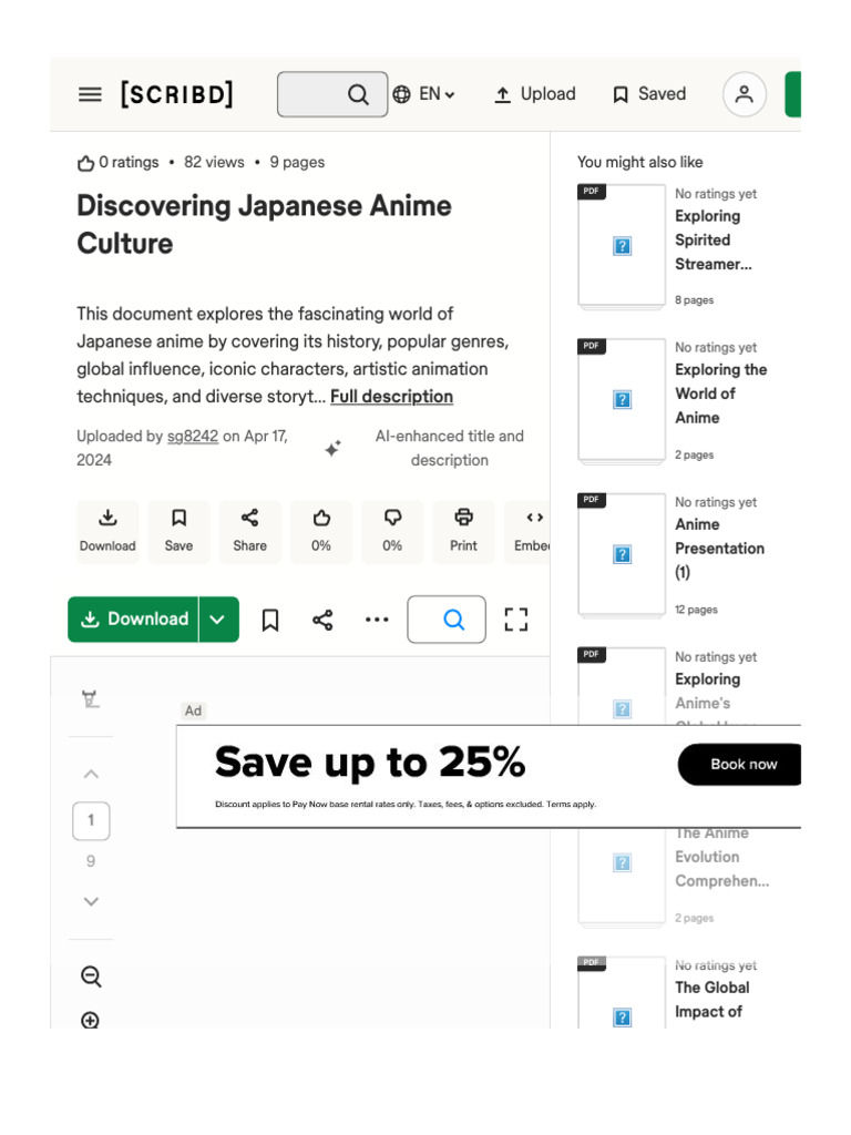 Discovering Japanese Anime Culture | PDF | PDF | Anime | Scribd