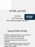XHTML and CSS: Rick Ells UW Technology