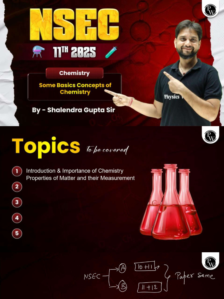 Some Basics Concepts of Chemistry 01 Class Notes | PDF