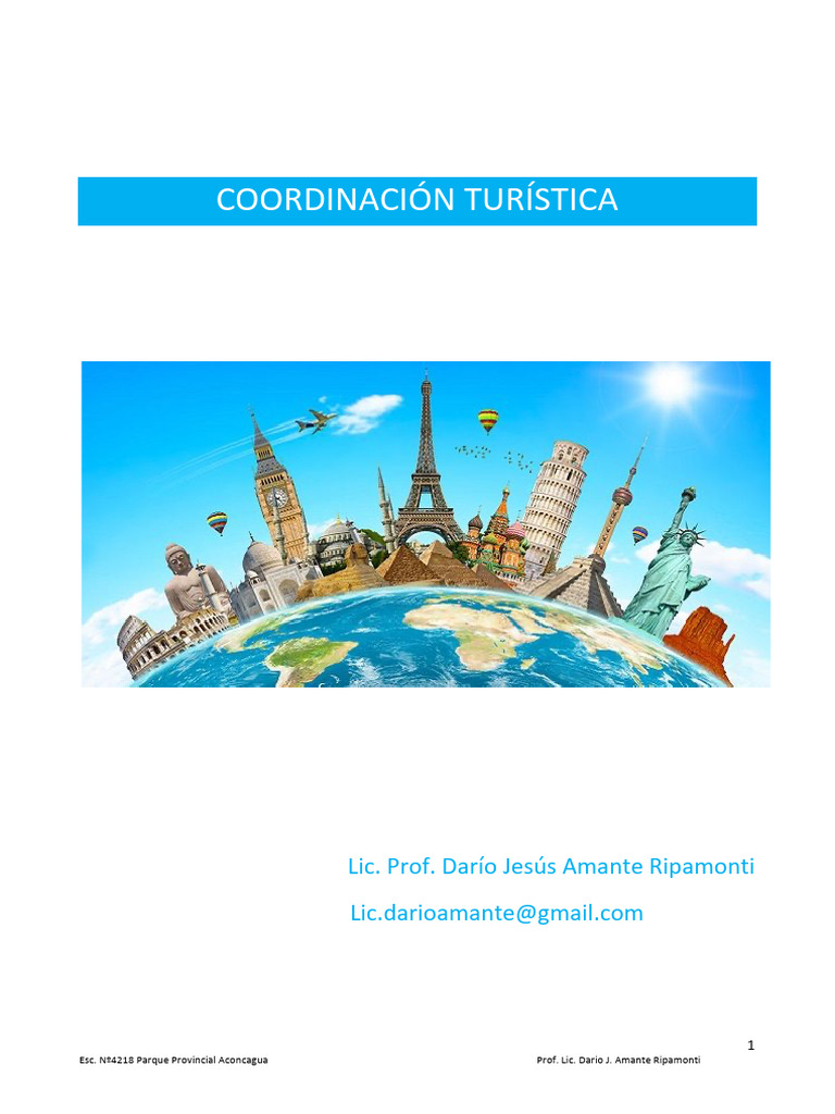 7 - COORDINACION TURISTICA 4to año Prof Amante Ripamonti clase N° 7 ...