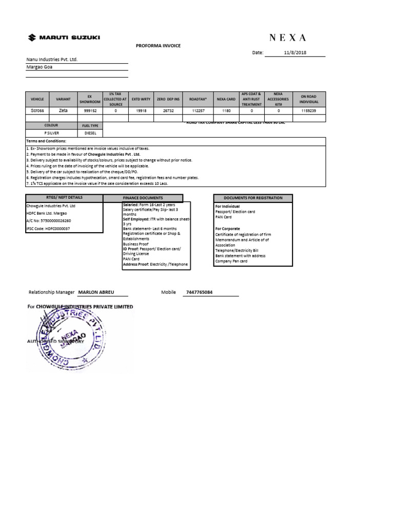 Nanu Industries | PDF | Payments
