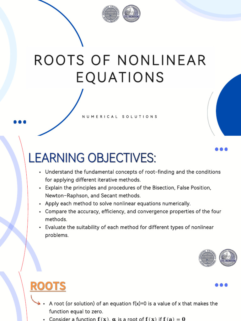 NUMSOL-5-NON-LINEAR-EQUATION (1) | PDF | Algorithms | Computational Science