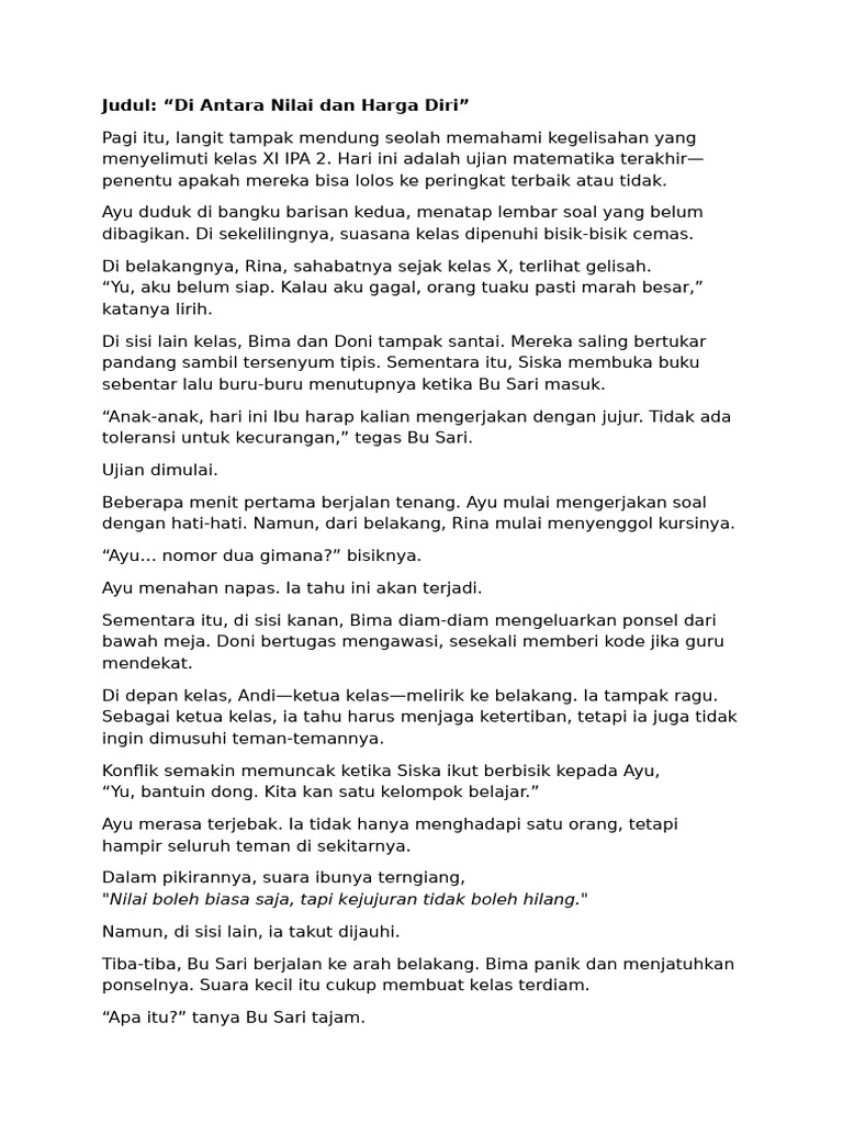 TEKS PROSA (CERPEN) | PDF