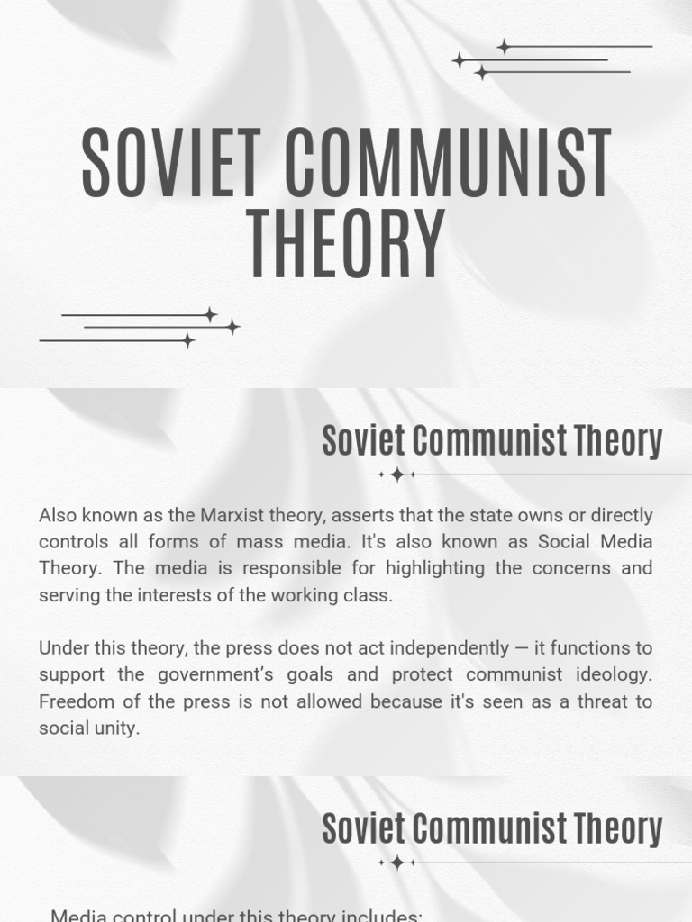 Soviet Communist Theory | PDF | Communism | Marxism