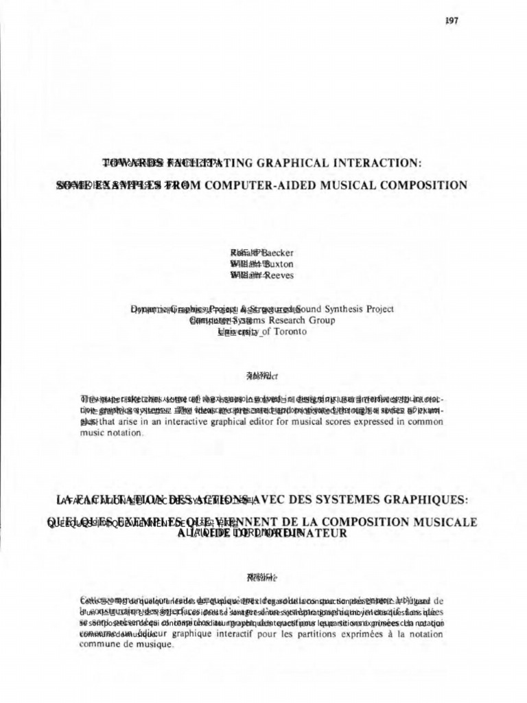 Towards Facilitating Graphical Interaction Some Examples From Computer ...