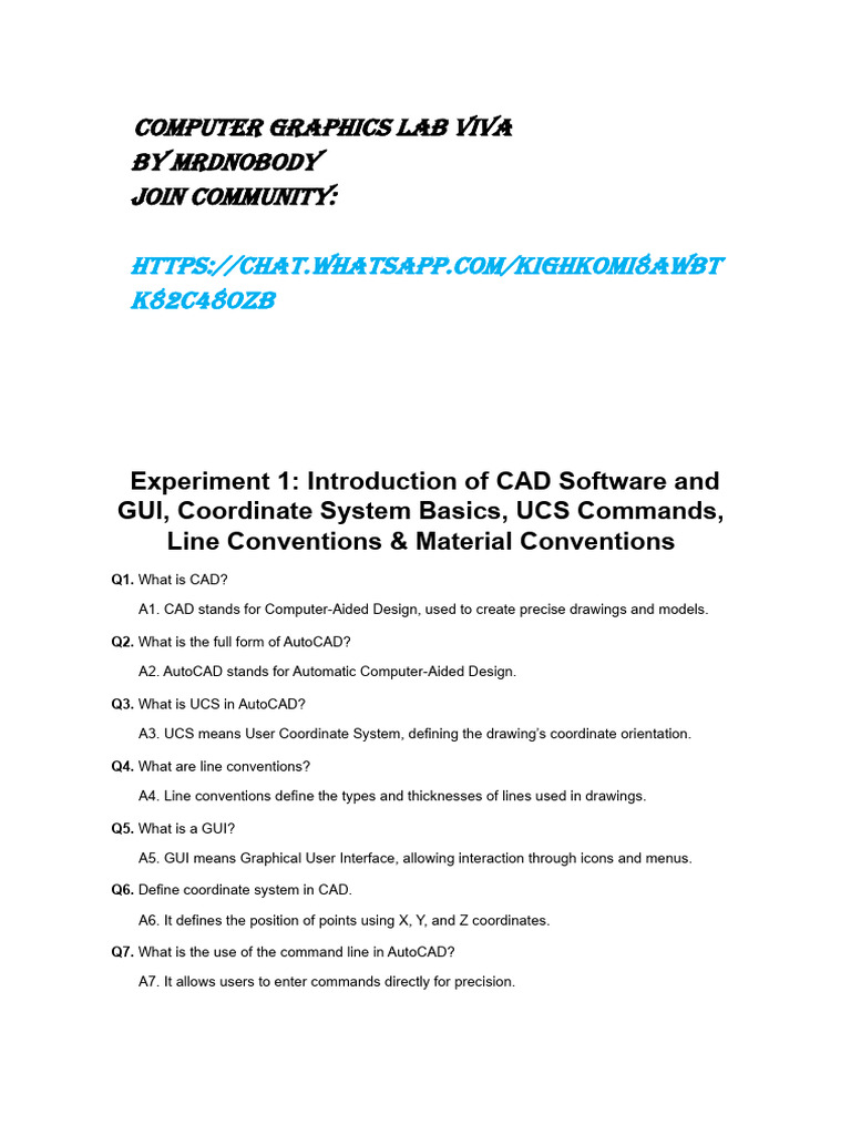 Computer Graphics Lab Viva Booklet by MrDnobody | PDF | Computer Aided ...