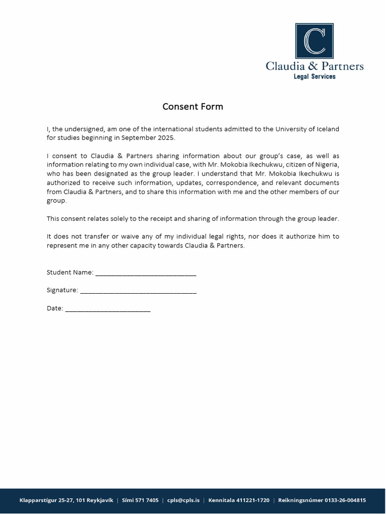 2025 08 09 - Consent Form to Students- útsent(1) | PDF