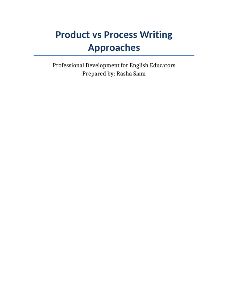 Product vs Process Writing Enhanced (1) | PDF | Brainstorming | Learning