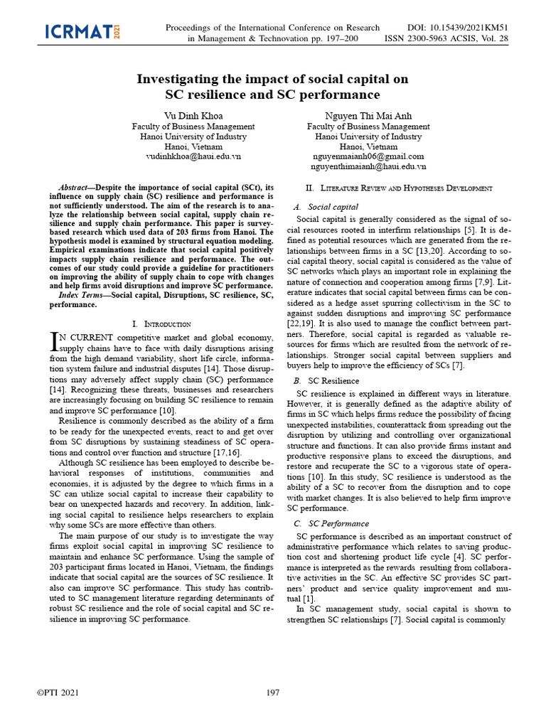 51 | PDF | Validity (Statistics) | Social Capital