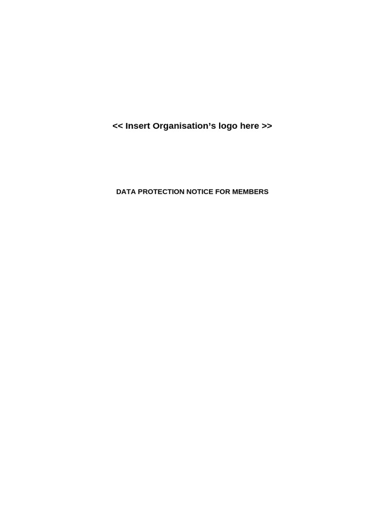 Data Protection Notice for Member Template - HYAS | PDF | Information ...