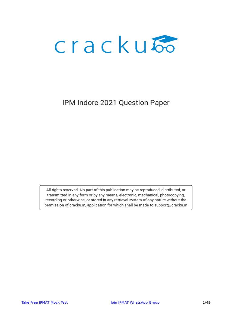 IPM Indore 2021 Question Paper | PDF | Factorization | News