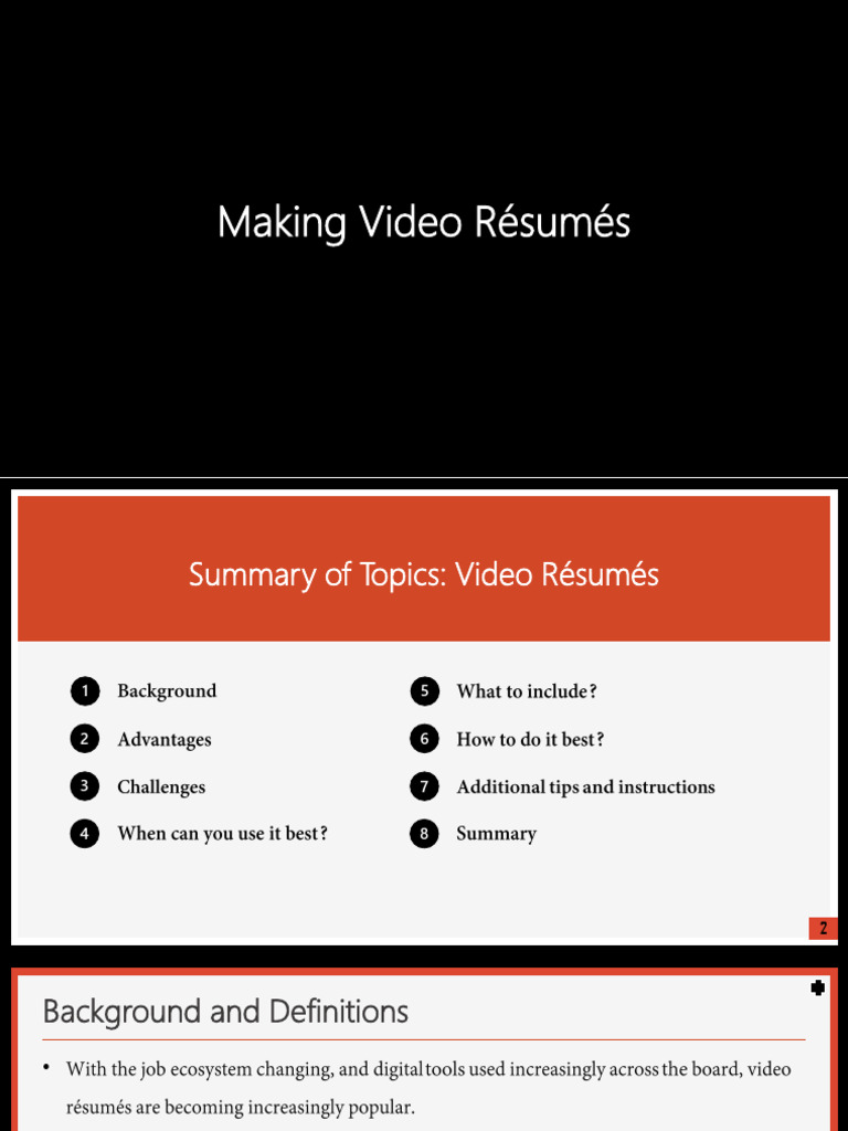 03. Making Video Resumes | PDF