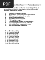 Chap 13 Statement of Cash FlowsPractice Questions