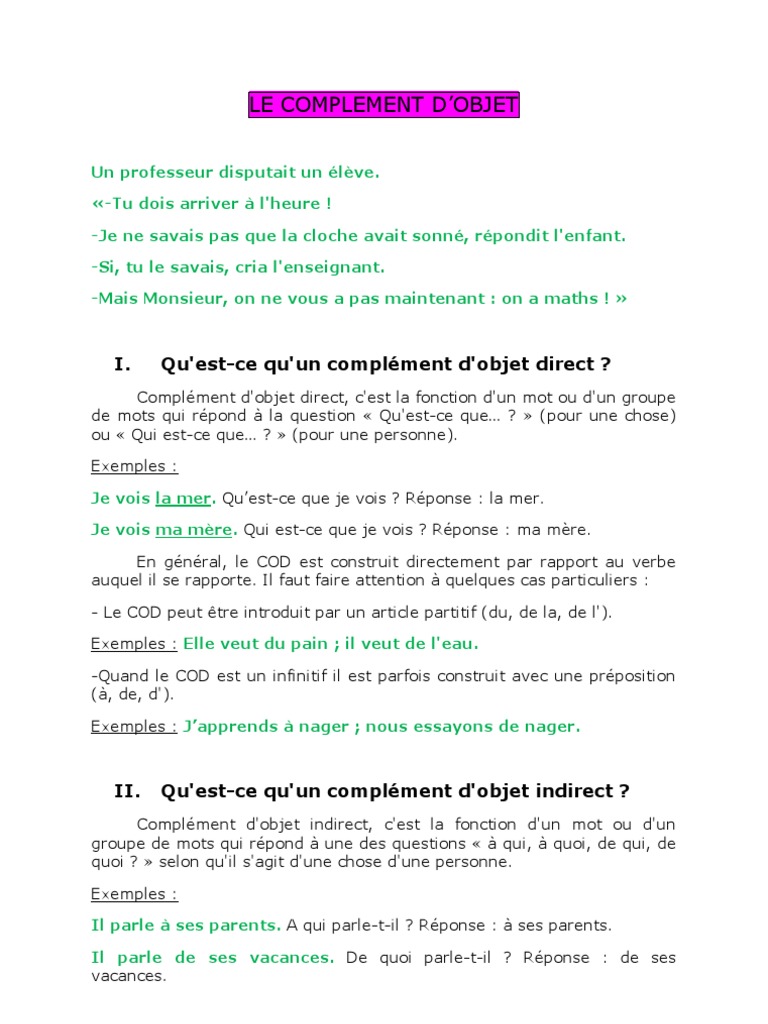 Exercice Cod Coi Cos 5ème Avec Correction