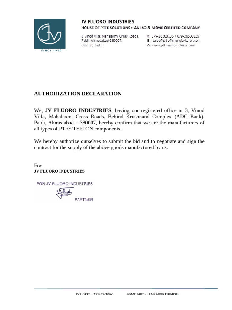 OEM Declaration | PDF