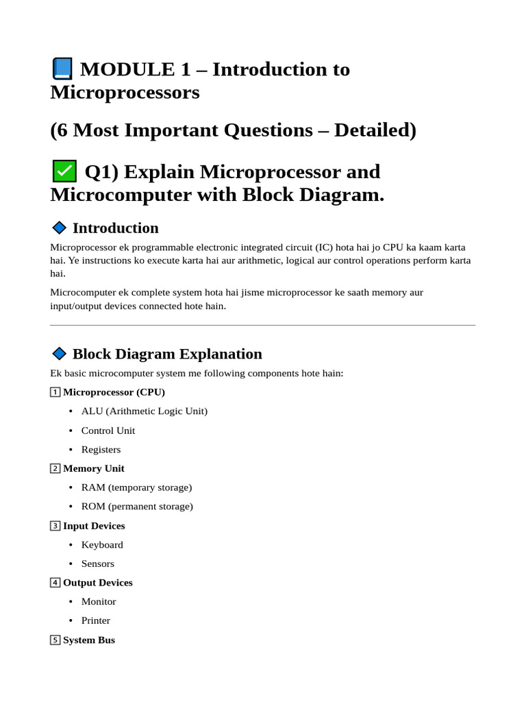 MAM Sem 4 Module 1,2,3 Imp Question 6 Question Per Module | PDF ...