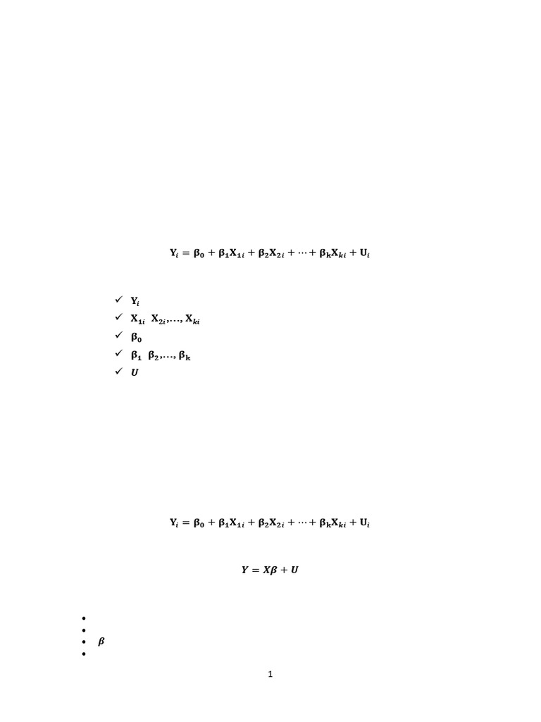 Multiple Linear Regression Analysis Estimation and Hypothesis Testing ...