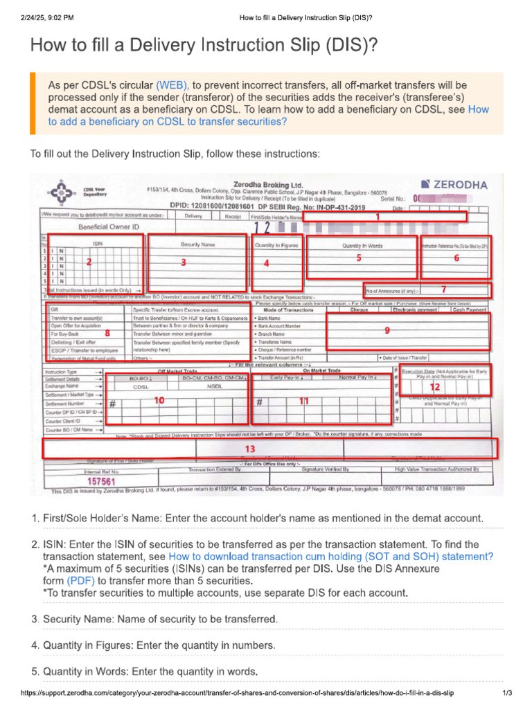 How to fill DIS | PDF