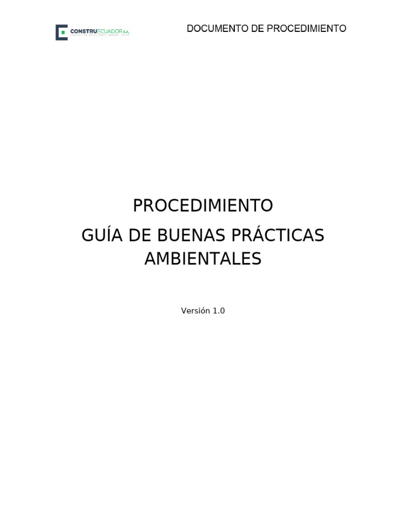 GUIA DE BUENAS PRACTICAS AMBIENTALES | PDF | Residuos | Reciclaje