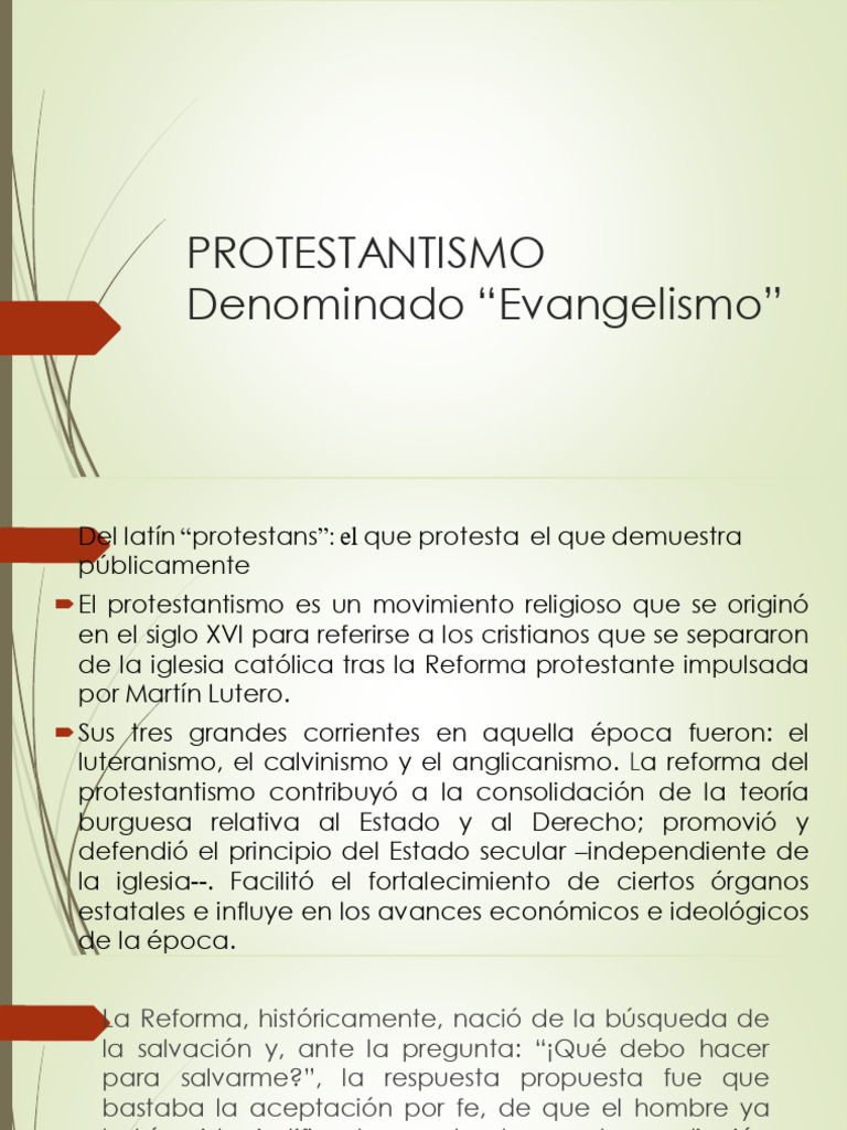 PROTESTANTISMO | PDF | protestantismo | Iglesia Católica