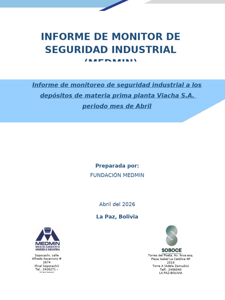 Informe Monitor Seguridad Abril | PDF | Seguridad y salud ocupacional ...