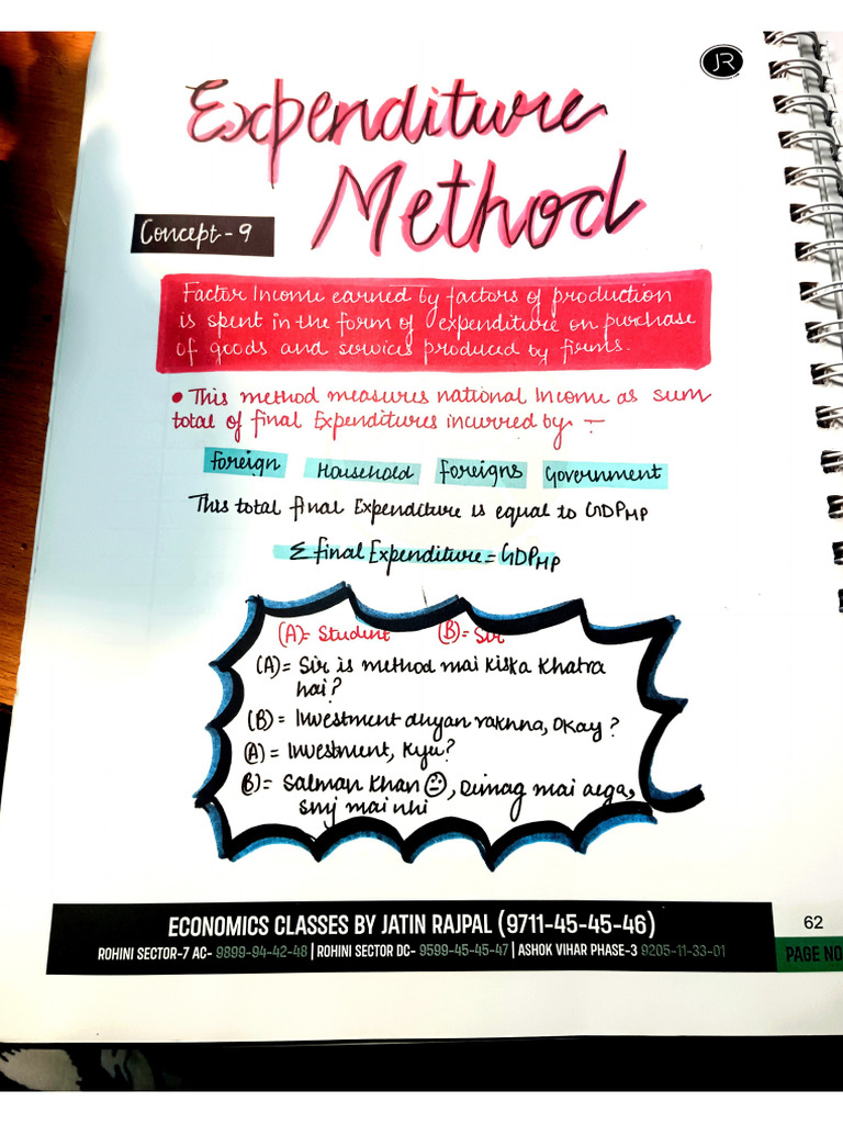 Expenditure Method, Concept+Numericals | PDF