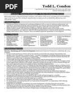 Sample Product Marketing Resume
