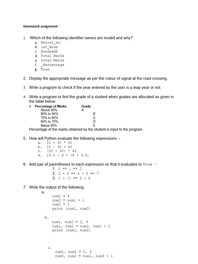 Homework Assignment3 | PDF