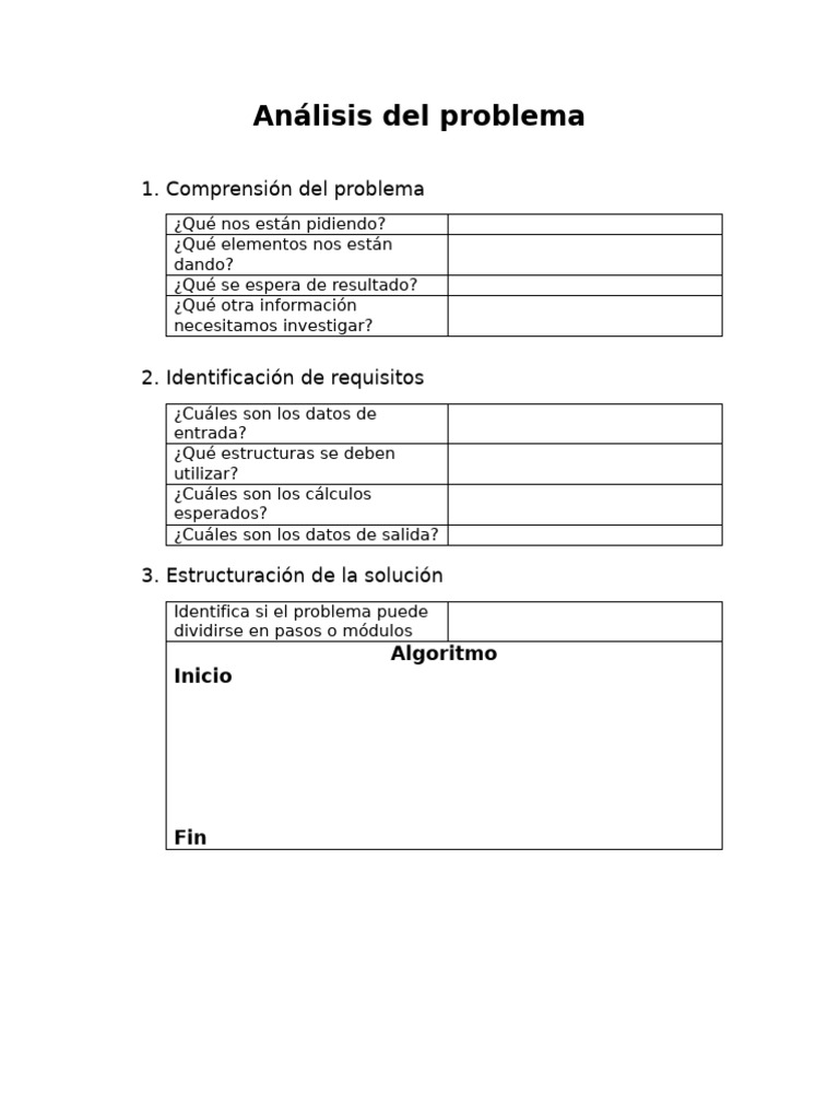 Documento de Análisis Del Problema (1) | PDF