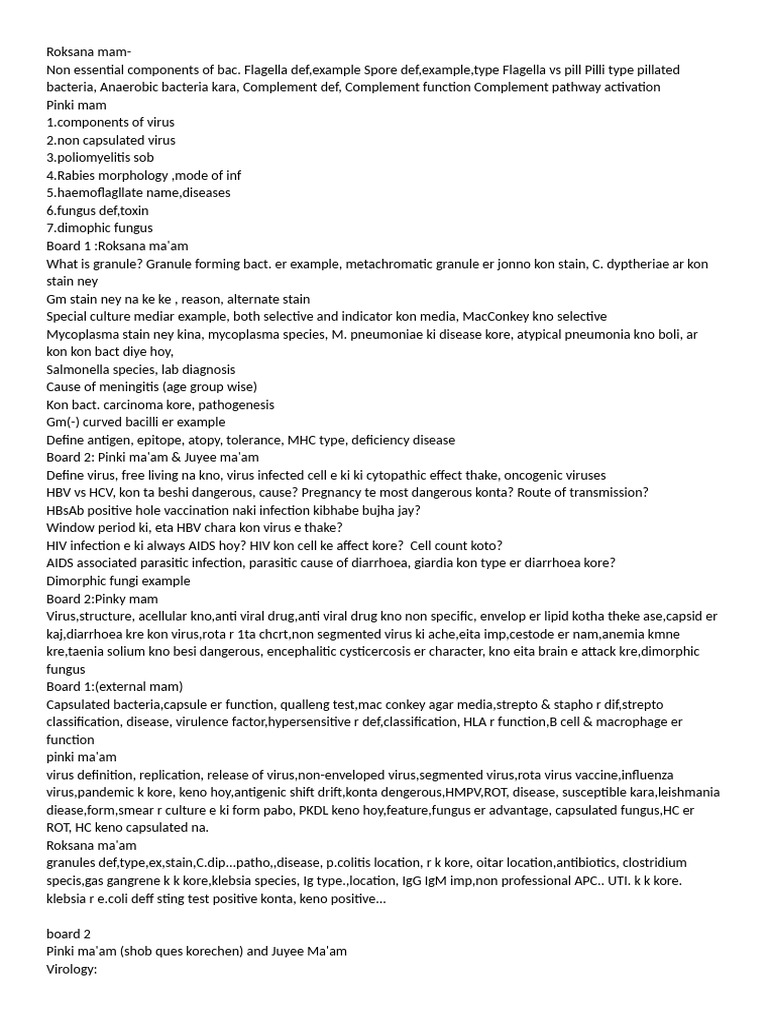 30 Microbiology Chats | PDF