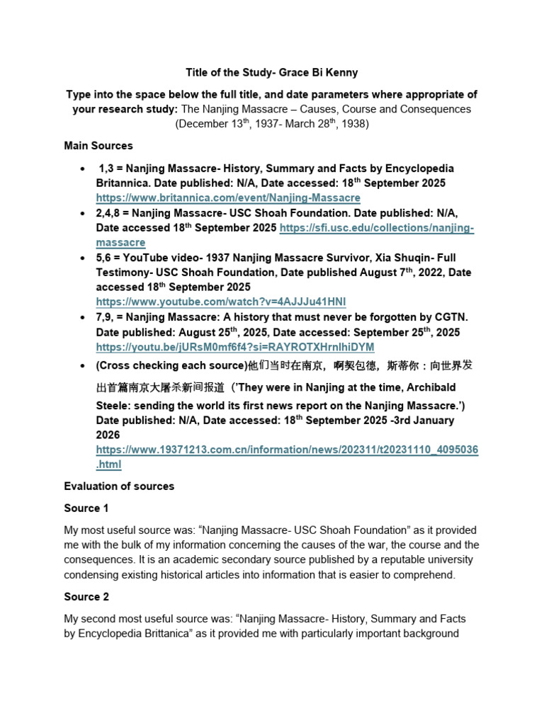 History RSR Essay Second Draft- Grace Bi Kenny (1) | PDF | Human Rights ...