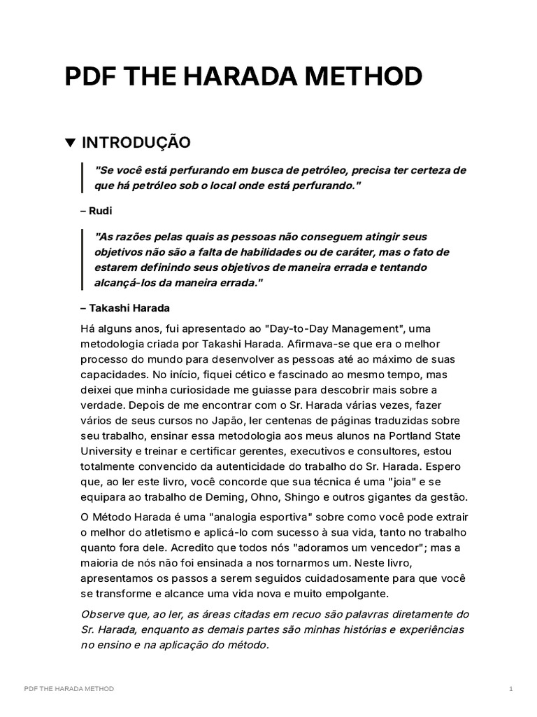 The Harada Method - Traduzido4 | PDF | Liderança | Escolas