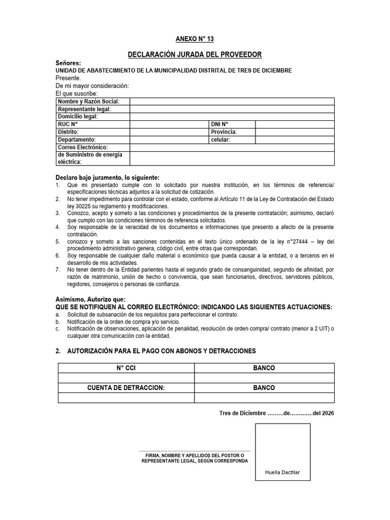 ANEXO N°13 (3) (2) | PDF | Documento de identidad | Parentesco