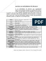 Os Conectores Ou Articuladores de Discurso