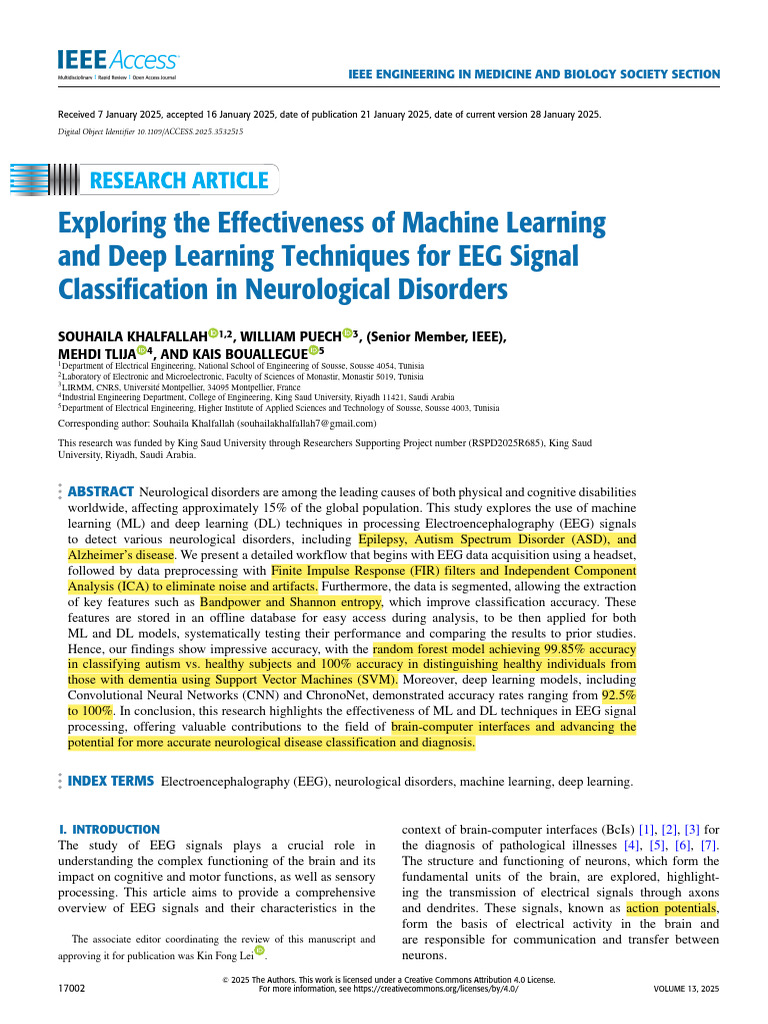 PAPER 01 | PDF | Electroencephalography | Machine Learning